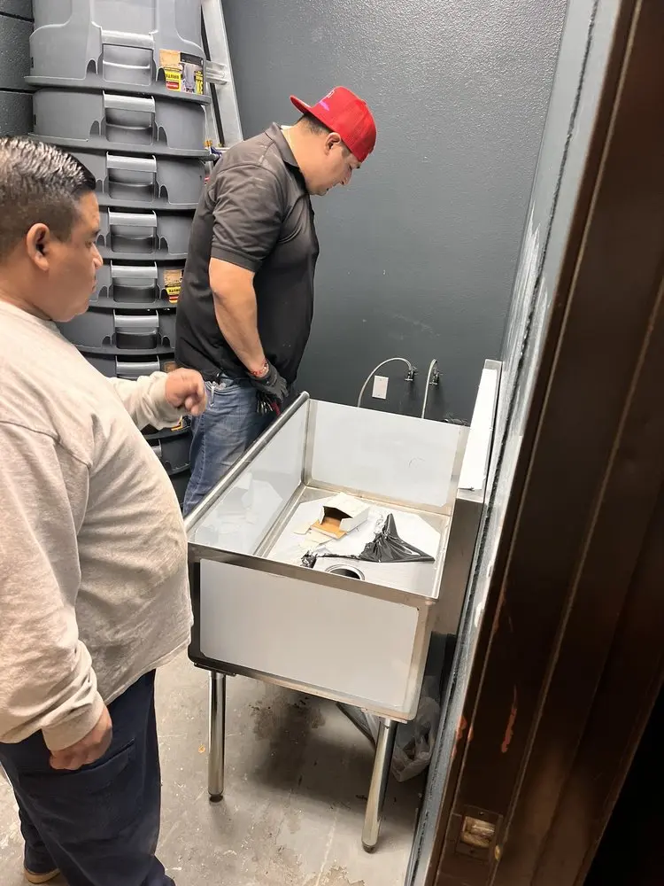 Commercial plumbing and sink installation in Carmody